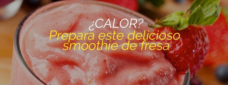 Deliciosa y saludable receta de smoothie de fresa.