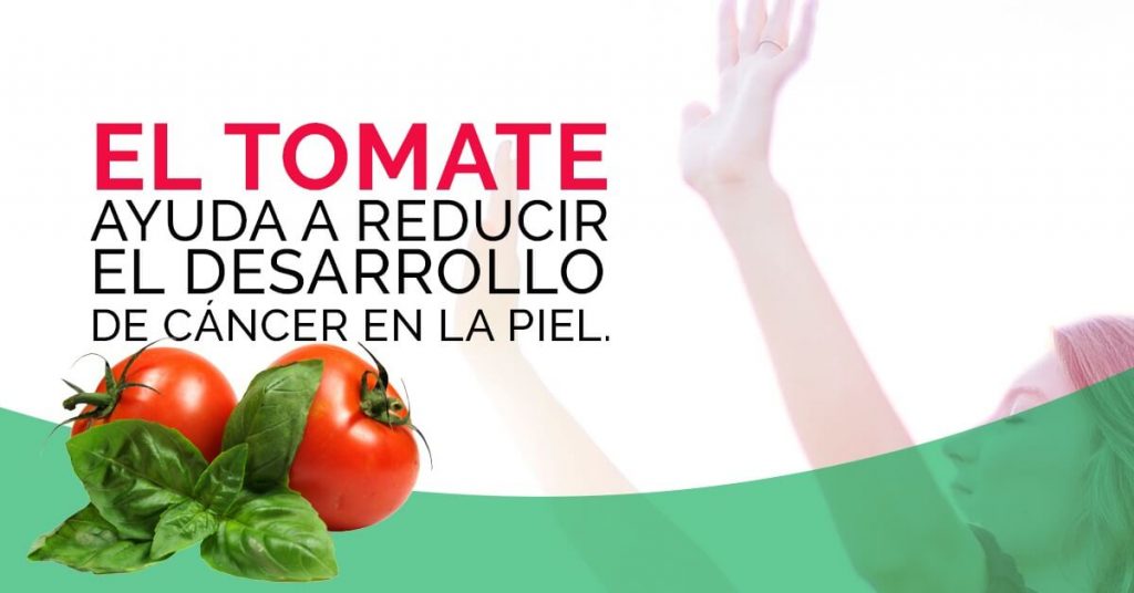 El consumo de tomate protege contra el cáncer de piel.