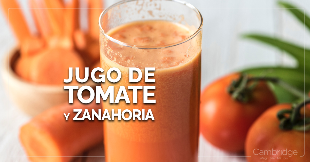Jugo de tomate y zanahoria para poder bajar de peso